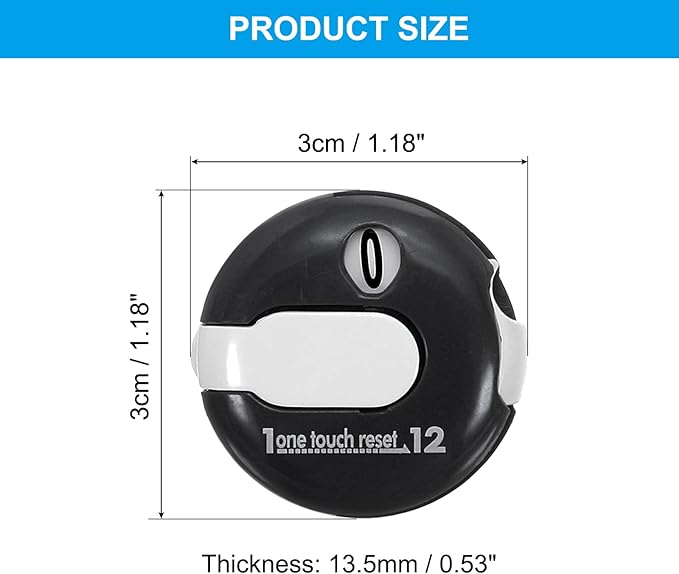 PATIKIL Golf Score Counter, Mini Golf Shot Stroke Attachment Counter Clicker Clip for Golfers Glove Hat
