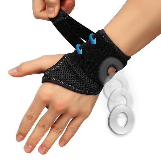 FITTOO Wrist Brace for TFCC Tears, Real Copper Infused TFCC Wrist Brace with Ring Pad for TFCC Tears, Ulnar Sided Wrist Pain, DRUJ Instability, Universal Size for Men & Women Left-L