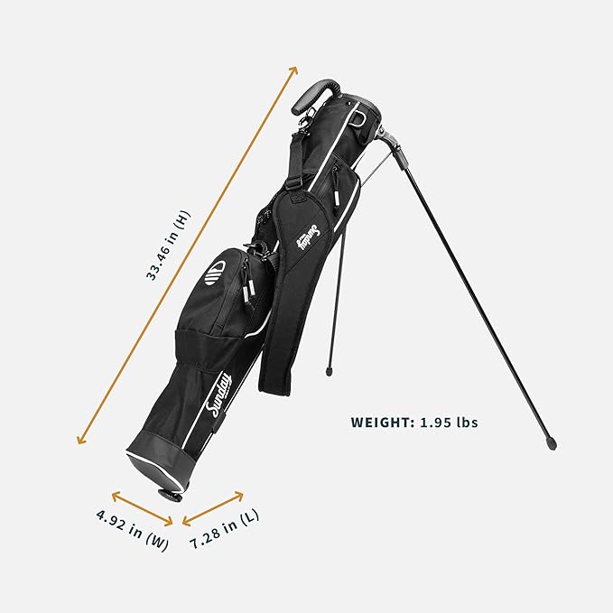 The Original Lightweight Sunday Golf Bag with Stand – Easy to Carry, Durable Pitch & Putt Bag for Driving Range, Par 3 & Executive Courses