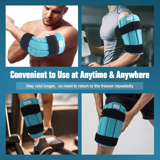 Ice Pack for Knee After Surgery, 2 Hours Long Lasting Cold Pack for Knee Injuries, FSA Eligible, Cold Therapy Flexible Ice Pack for Pain Relief, Swelling, Surgery, ACL, Meniscus Tear