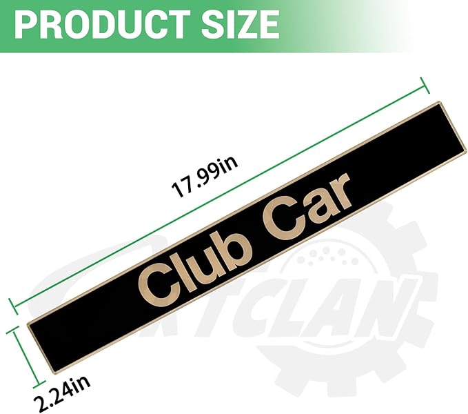 Golf Cart Replacement Name Plate, Suitable for Club Car DS & Carryall Golf Cart, Stricker Replace OEM#: 1014198