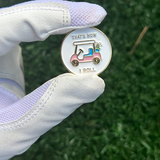 Birdie Girl Women's Golf Ball Marker Hat Clip, Magnetic Golf Ball Marker, Golf Bag Accessories