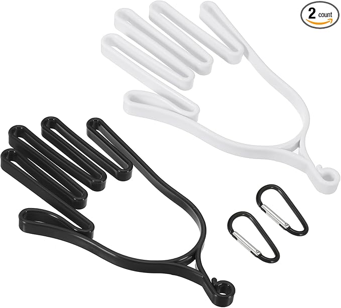 PATIKIL Golf Gloves Stretcher, Plastic Keeper Support Rack Holder Dryer Hanger Frame with Hanging Hook