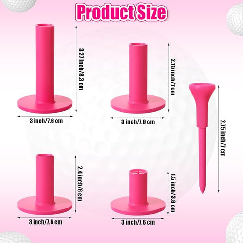 12 Pieces Golf Range Tees Set Rubber Golf Tees for Mats Driving Range 6 Pieces for Practice Mat Mixed Size