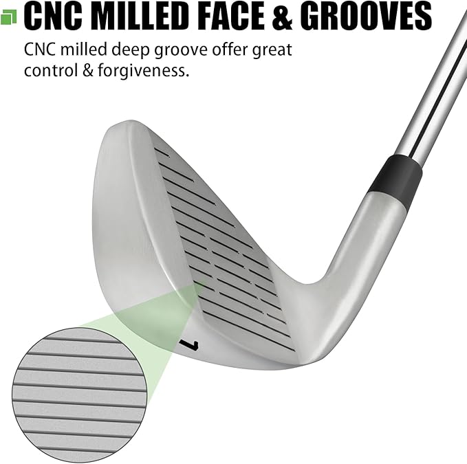 MAZEL WM-X1/2 Individual Men Golf Club Irons 1,2,3,4,5,6,7,8,9,Pitching Wedge,Approach Wedge,Sand Wedge with Graphite/Steel Shafts for Right Handed