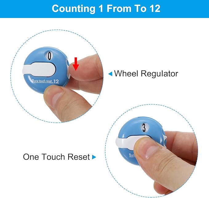 PATIKIL Golf Score Counter, Mini Golf Shot Stroke Attachment Counter Clicker Clip for Golfers Glove Hat