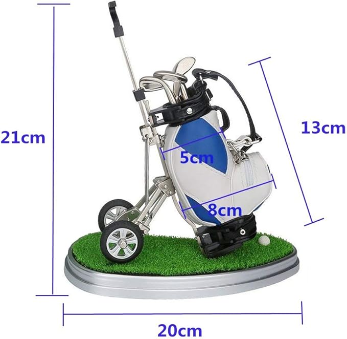 Golf Gift Golf Pens Holder, Golf Bag Holder with 3 Pieces Aluminum Pen Golf Bag Pencil Holder for Men