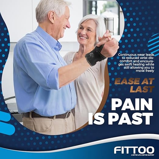 FITTOO Wrist Brace for TFCC Tears, Real Copper Infused TFCC Wrist Brace with Ring Pad for TFCC Tears, Ulnar Sided Wrist Pain, DRUJ Instability, Universal Size for Men & Women Left-M