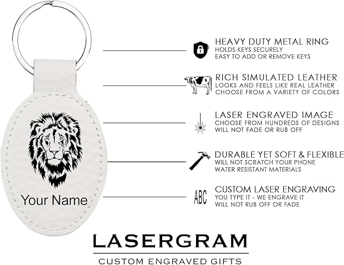 LaserGram Oval Keychain, Sunflowers, Personalized Engraving Included