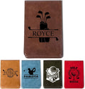 Personalized Leather Golf Scorecard Holder Customize Name Golf Yardage Book Cover Accessories Father Day Christmas Birthday Gifts for Men Women