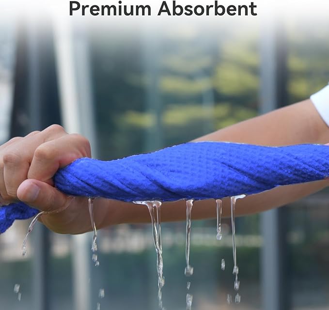 Magnetic Golf Towel with Clip and Cleaning Pocket -Premium Ultra Absorbent and sandfree Waffle Weave Microfiber Towel-Golf Accessories for Golf Bags, Carts or Clubs 16"*16“