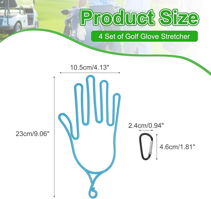 PATIKIL Golf Gloves Stretcher,Plastic Keeper Support Rack Holder Dryer Hanger Frame with Hanging Hooks