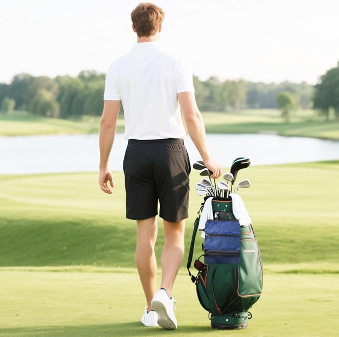 Portable Golf Ball Storage Bag, Multiple Pockets with Zippers for Golf Accessories, Suitable for Men and Women to Store Golf Accessories