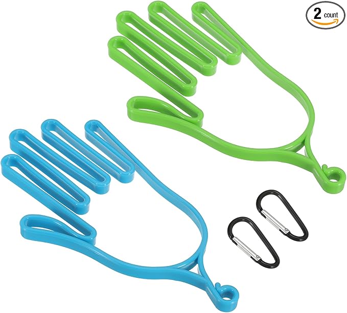 PATIKIL Golf Gloves Stretcher, Plastic Keeper Support Rack Holder Dryer Hanger Frame with Hanging Hook