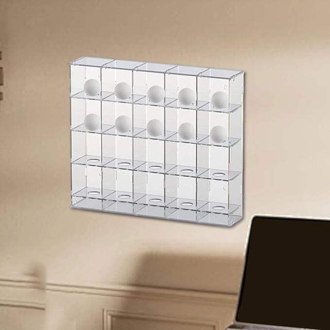Acrylic Golf Ball Display Rack Storage Holder Case Collection Practical Gift Showcase Hanging Wall Mounted