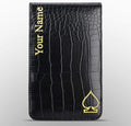 Craftsman Golf Crocodile Pattern Golf Scorecard Holder and Yardage Book Cover Case Protector Also Accept Custom Order with Your Name Stitched Customization Version