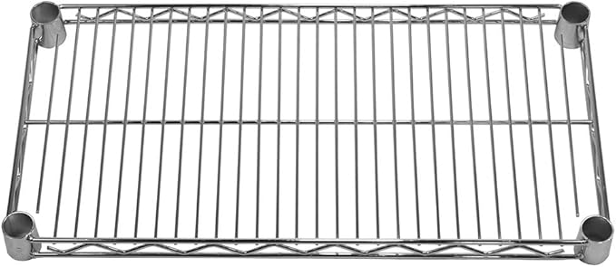 Shelving Inc. 12" d x 24" w Chrome Wire Shelving with 1 Tier Shelf, Weight Capacity 800lbs Per Shelf