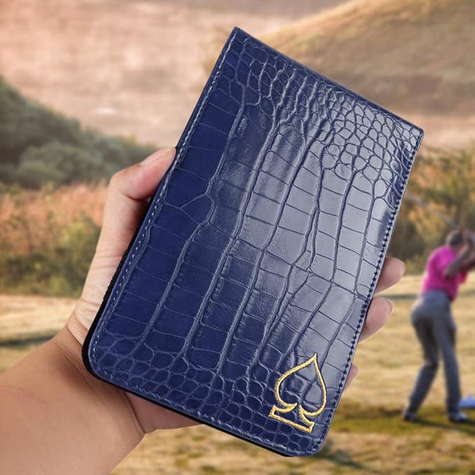 Craftsman Golf Crocodile Pattern Golf Scorecard Holder and Yardage Book Cover Case Protector Also Accept Custom Order with Your Name Stitched Customization Version