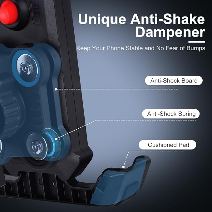 Golf Cart Magnetic Phone Holder Mount with 4 Vibration Dampeners and Anti Shake for EZGO/Club Car/Yamaha, Cell Phone Caddy with Upgrade N52 Magnets for 4.7"-7.2" iPhone/Samsung/Google Pixel