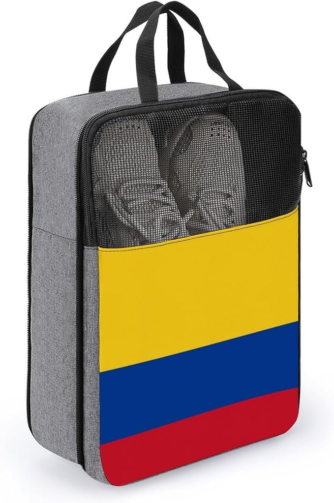 Golf Shoe Dust Bags Colombia Flag Portable Shoe Packing Storage Organizer with Handle Packing Organizer for Sneakers