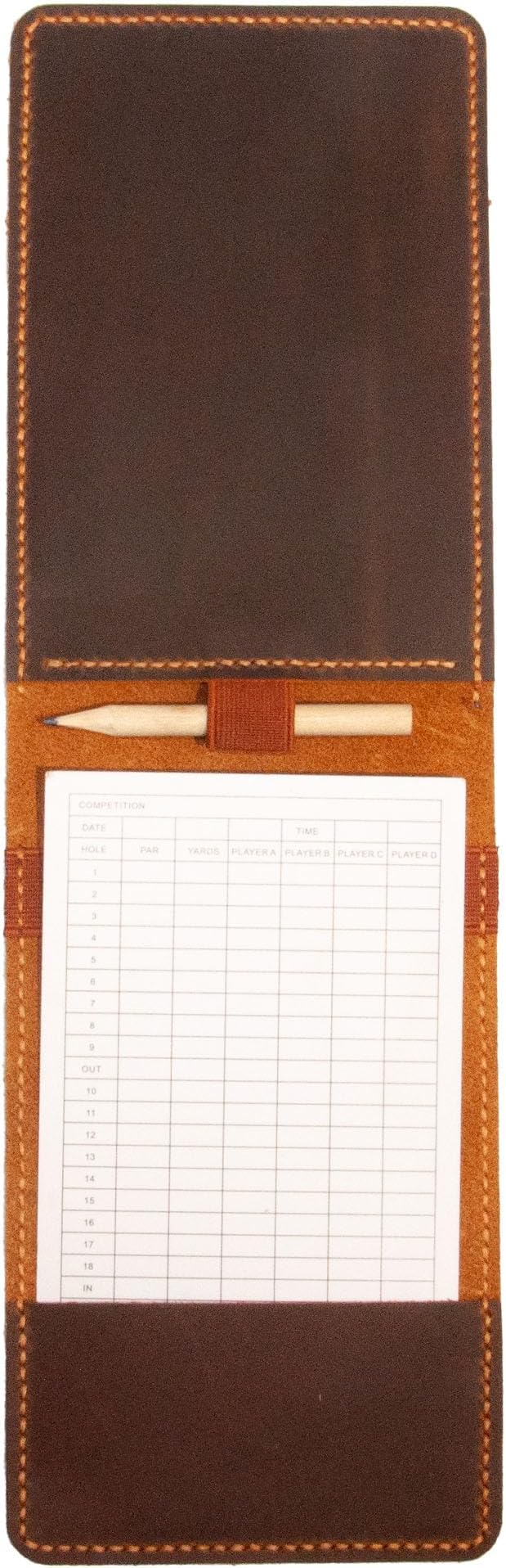 Personalized Golf Yardage Book Holder, Leather Yardage Book Cover, Yardage Book Holder,Golf Scorecard Holder, Golf Accessories, Gifts for Golfers, Leather Golf Gifts