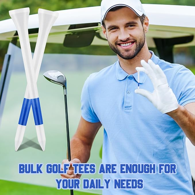 Mudder 600 Pack Golf Tees Bulk Wooden Golf Tees Multicolor Wood for Men Balls Accessories