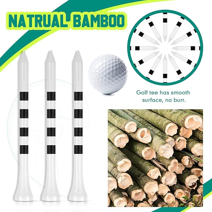 Mudder 600 Pack Golf Tees Bulk Wooden Golf Tees Multicolor Wood for Men Balls Accessories