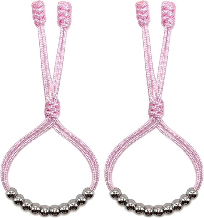 LAMIBEE Pack of 2 Golf Glove Bead Stroke Counter, 10 Stainless Steel Beads Score Counter for Gloves, Stroke Count Resizable Easy to Adjust Golf Round Scoring Tracker Accessory