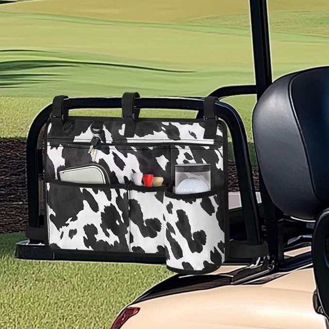 Golf Cart Rear Seat Organizer Storage Bag Large Capacity Golf Cart Accessory for Club Car, Wheelchair and Walker