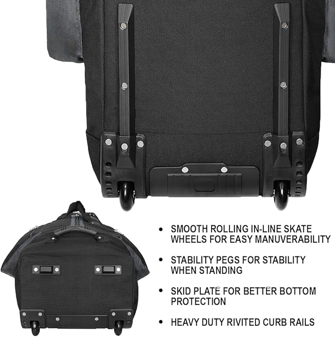 CaddyDaddy Constrictor Soft-Sided Golf Travel Bag Cover with Thick Dense Foam Padded Top 1 Year Full Travel Bag Replacement Coverage | Wheels & Lockable Zippers Case for Transporting Clubs on Airlines