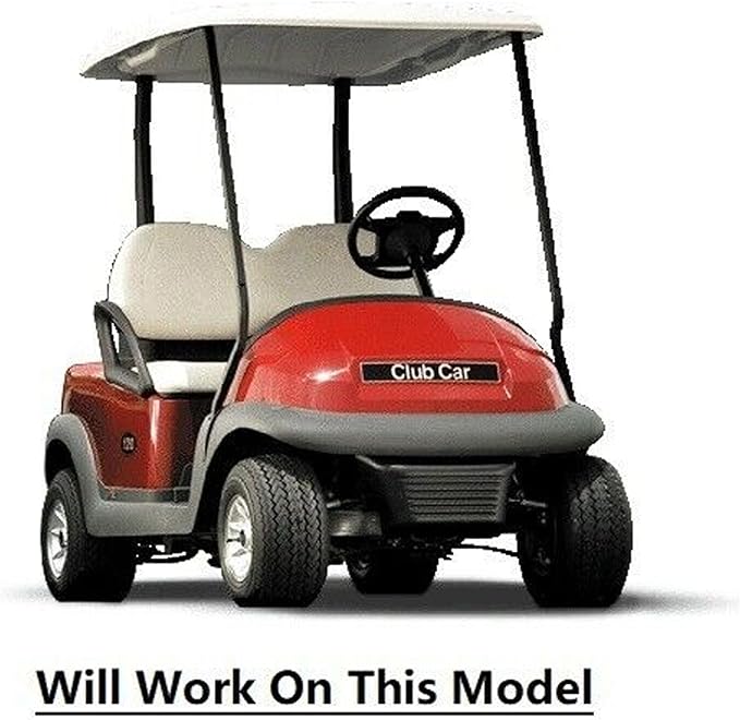 Huskey Parts Company Club Car Front Seat Cover Red Diamond Stitching for Precedent Golf Cart 04+, 2PC