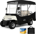 Golf Cart Enclosure Rain Cover 2&4Passenger, EZGO TXT RXV/Club Car Ds&Precedent and Yamaha, 600D Rain Cover Waterproof Windproof Snowproof and All-Weather Protection