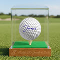 Personalized Golf Ball Display Case for Hole in One - Custom Engraved Golf Ball Memorabilia Display Box with UV Protective Acrylic Cover & Elegant Designs for Golfers Husband Father