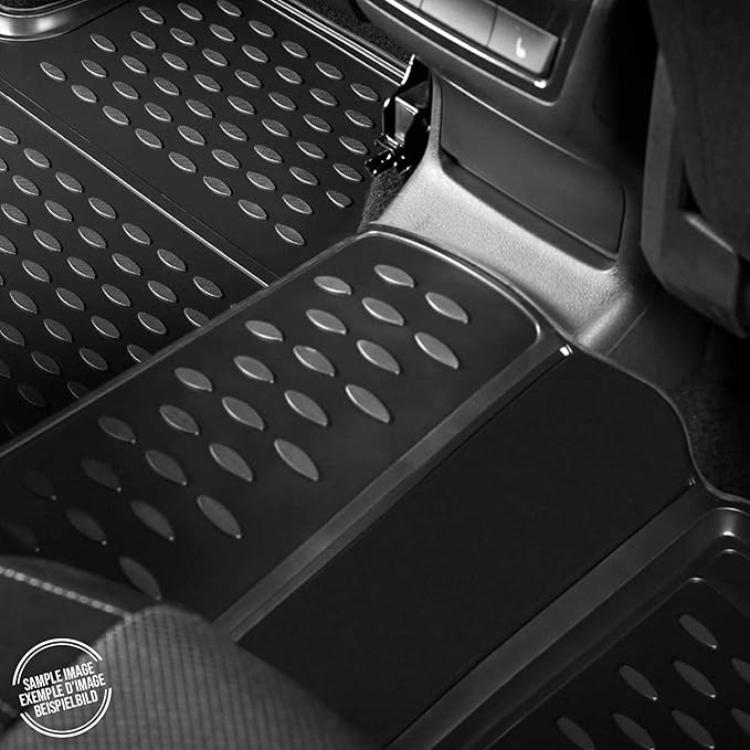 OMAC Floor Mats for VW Golf GTI MK7 2015-2021 Car Mats All Weather 3D Custom Fit Rubber Mat Waterproof Odorless TPE Floor Liners Laser Measured Non-Slip (Black)