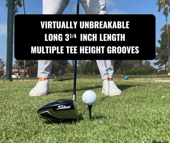 AIRGLO Pro T1 Unbreakable Golf Tees, Premium Plastic Golf Tees