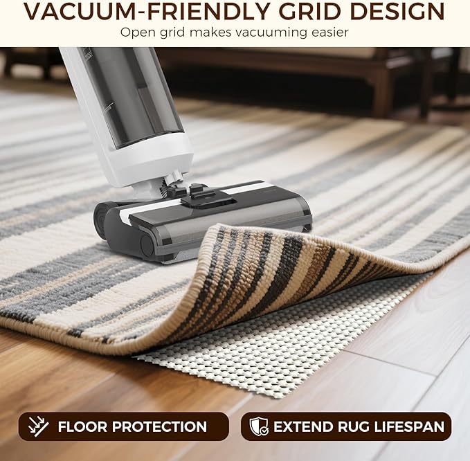 BAGAIL BASICS 2 x 6 FT Rug Pad Gripper for Hardwood Floors, Non Slip Rug Pads for Area Rugs, Extra Thick Under Rug Padding, Protect Your Rugs & Floors