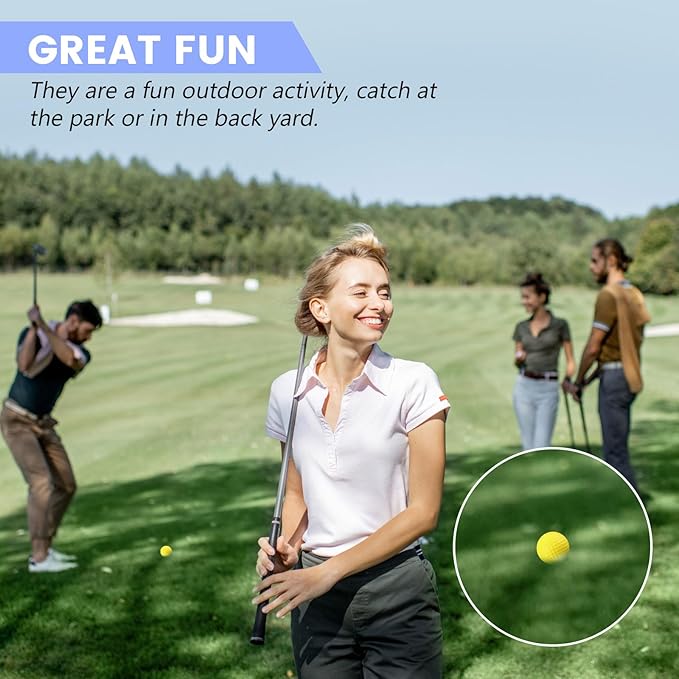 Junkin 80 Pcs Foam Golf Balls Rubber Practice Balls Realistic Feel and Flight Sport Training for Indoor or Outdoor Backyard Golf Training
