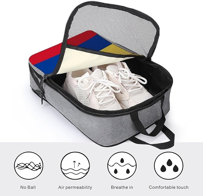 Golf Shoe Dust Bags Colombia Flag Portable Shoe Packing Storage Organizer with Handle Packing Organizer for Sneakers