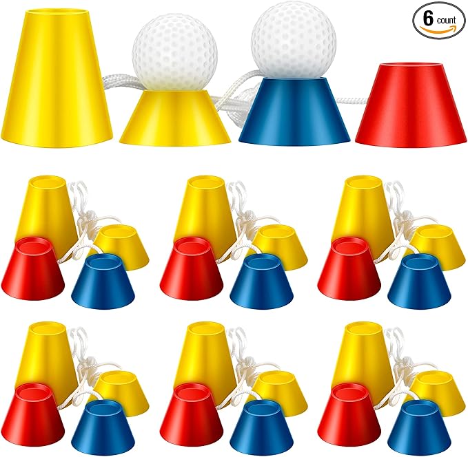 Gejoy 24 Pieces Rubber Winter Golf Tees Golf Rubber Tees Practice Tee Holder with 4 Different Height for Practice, 38,22,16.5,12 mm