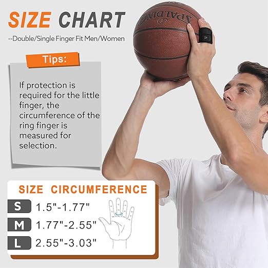 2PCS Finger Splints (No Metal Support) – Adjustable Compression Neoprene Finger Sleeves/Brace for Arthritis, Tendonitis & Pain Relief, Elastic Buddy Straps for Sports (Basketball, Tennis, Volleyball, Badminton) – Single Finger Design, M