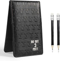 FINGER TEN Golf Scorecard Holder with 2 Free Pencils Value Pack, Premium Leather Yardage Books Cover Weatherproof, Lightweight Portable Score Tracking Accessories for Men Women
