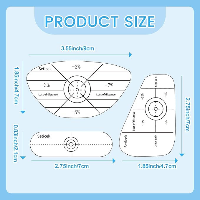 Golf Impact Tape Labels ｜Self-Teaching Sweet Spot and Consistency Analysis ｜ Improve Golf Swing Accuracy and Distance ｜Choose Between 150 Pc and 300 Pc