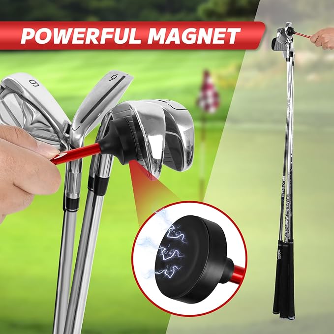 CRAFTSMAN GOLF Club Face Magnet Alignment Tool for Aiming, Golf Magnetic Alignment Sticks Rods for Golf Training Aid Face Pointer 10"