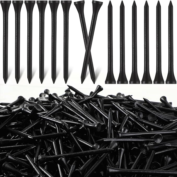 Mudder 2000 Pcs Bamboo Golf Tees Bulk Professional Golf Tees Reduce Friction Side Spin for Club Men Women Kids Accessories