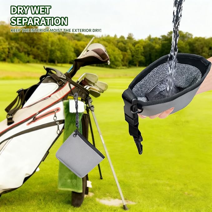 Pro Portable Club Cleaner - Waterproof Cleaning Bag for Fast On-Course Care