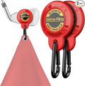 Magnetic Clip for Golf Towel,Removable Industrial Magnetic Accessories Design for Strong Hold to Golf Carts or Clubs (2, Red)