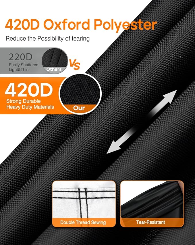Golf Cart Cover 8 Passenger Heavy Duty, 420D Waterproof Golf Cart Covers Extended Roof Compatible with EZ GO Club Car Yamaha Golf Carts, Outdoor Dustproof 8 Seat Club Car Cover (Up to 169 Inch)