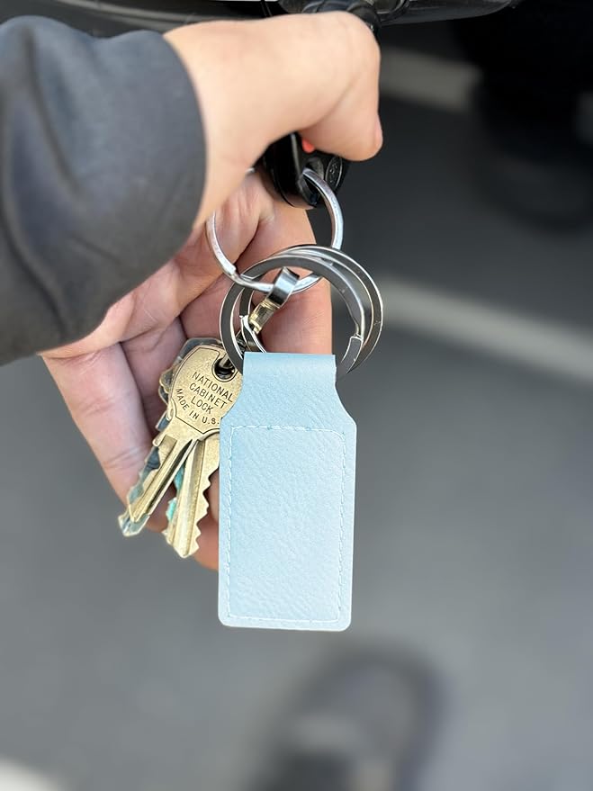 LaserGram Rectangle Keychain, Coat of Arms Germany, Personalized Engraving Included (Light Blue)