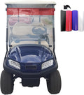 Sun Shield Golf Cart Sun Shade Cover – UV Blocker Visor for Golf Cart, ATV, UTV, Auto – Easy Peel & Stick Mesh Screen – Reversible – Trim to Fit – Red