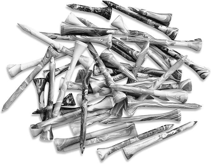 Golf Tees Multiple Colors Mixed Size Package, 100pcs Professional Bamboo/Wood Golf Tees, Size 3-1/4", 2-3/4" & 1-1/2" Reduce Friction and Resistance